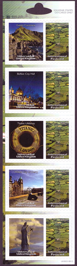 (image for) UK0023 Northern Ireland Universal Mail Stamps Dated: 08/13